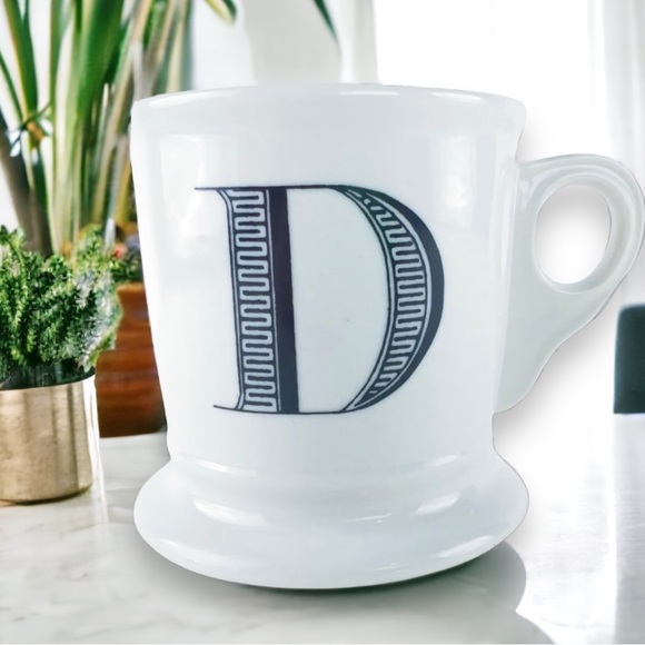 Anthropologie Shaving Mug D Initial Monogram Mug - Picture 1 of 4
